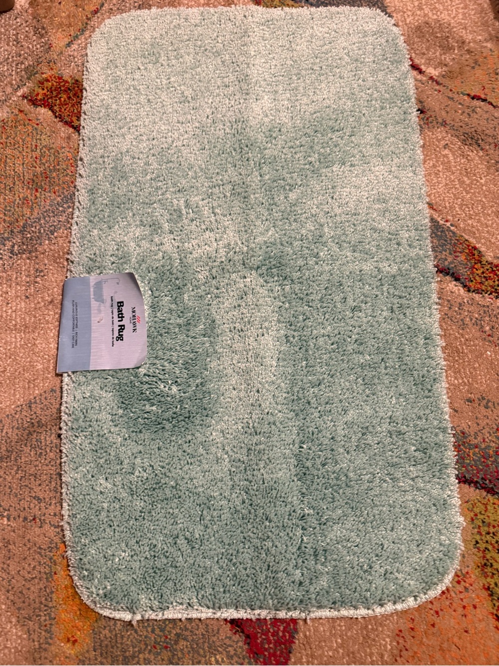 New - Bath Rug Seafoam Green Mohawk brand - 23”x59”